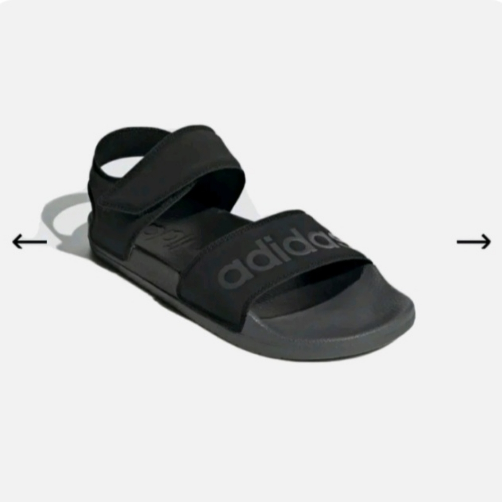 ADIDAS WOMEN'S ADILETTE SPORTS SANDAL SLIDES Black sz 8